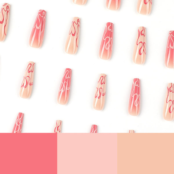 12 Sizes-24 Pcs Press On Nails JP2399