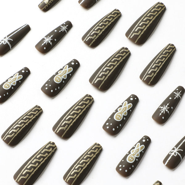 12 Sizes-24 Pcs Press On Nails JP1907
