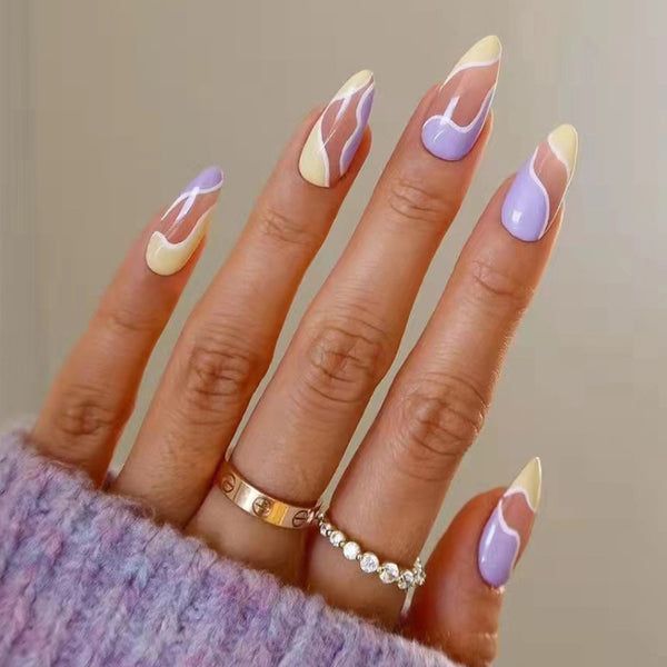 12 Sizes-24 Pcs Press On Nails W114