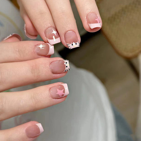 12 Sizes-24 Pcs Press On Nails R805