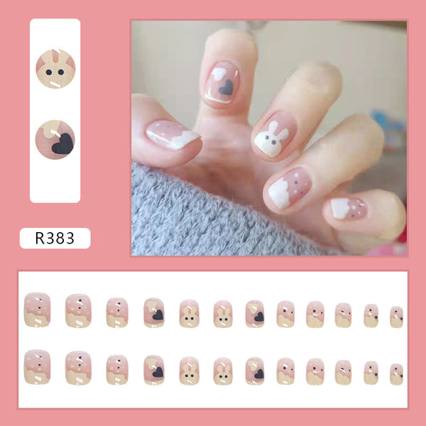 12 Sizes-24 Pcs Press On Nails R361