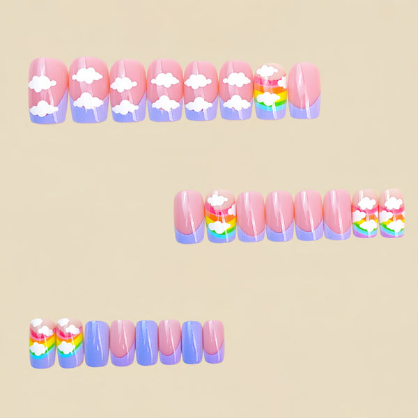 12 Sizes-24 Pcs Press On Nails Y1873