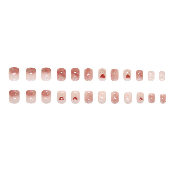 12 Sizes-24 Pcs Press On Nails R963