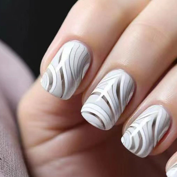 12 Sizes-24 Pcs Press On Nails C750