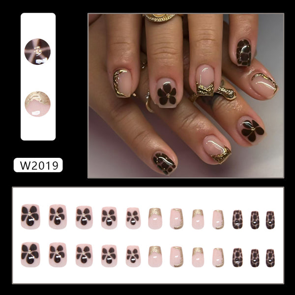 12 Sizes-24 Pcs Press On Nails W2019