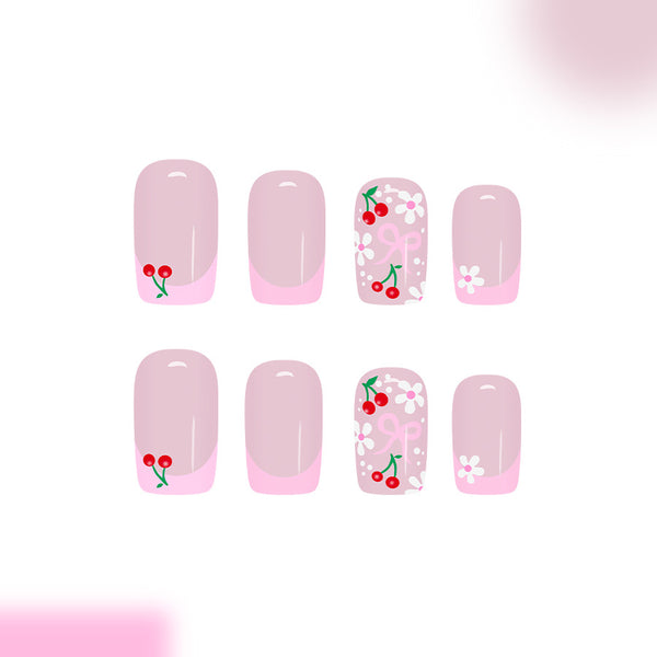 12 Sizes-24 Pcs Press On Nails C1535