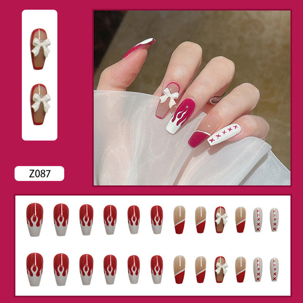 12 Sizes-24 Pcs Press On Nails Z082