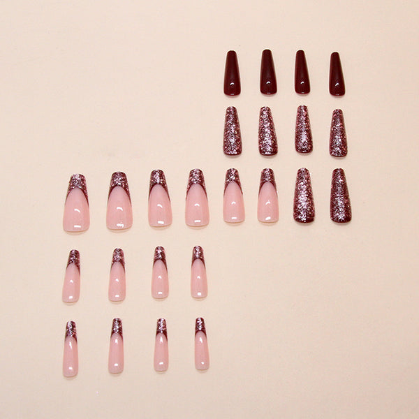12 Sizes-24 Pcs Press On Nails W1492