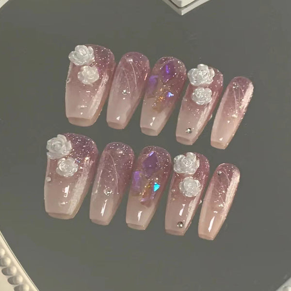 12 Sizes-24 Pcs Press On Nails Z526