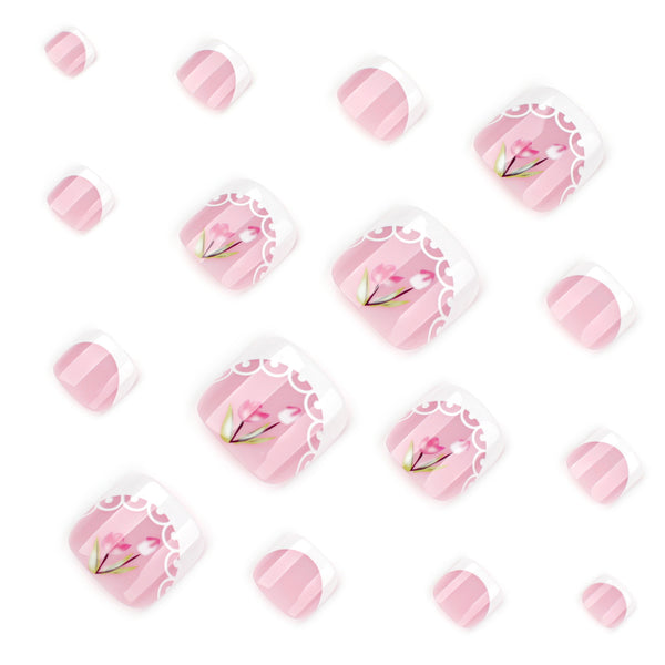12 Sizes-24 Pcs Press On Nails JP3971