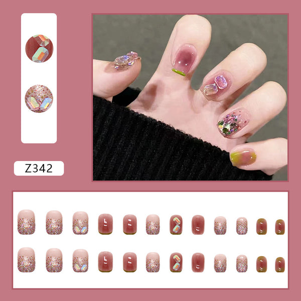 12 Sizes-24 Pcs Press On Nails Z321