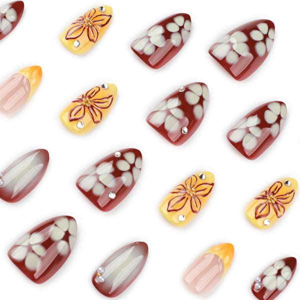 12 Sizes-24 Pcs Press On Nails JP3950