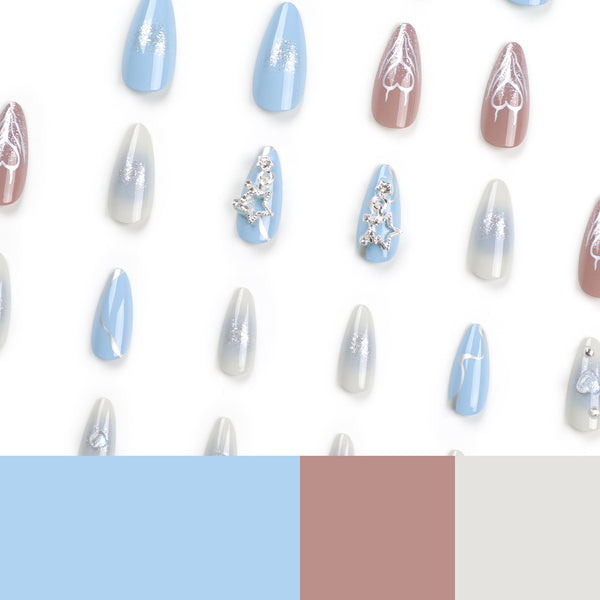 12 Sizes-24 Pcs Press On Nails JP2787