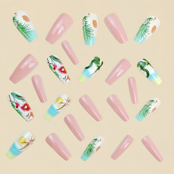 12 Sizes-24 Pcs Press On Nails Y909