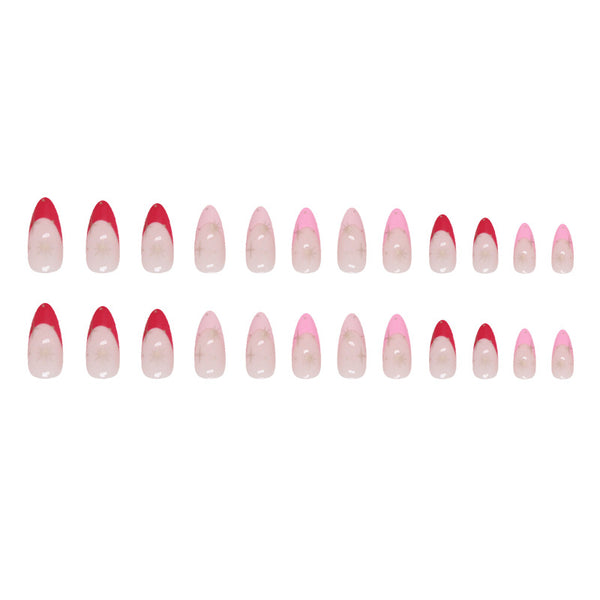 12 Sizes-24 Pcs Press On Nails W693