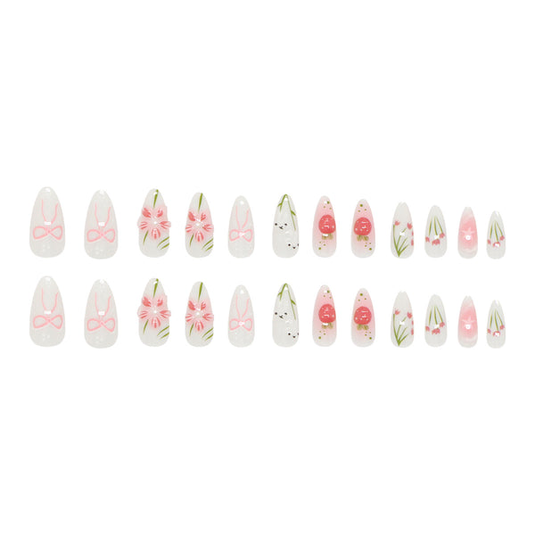 12 Sizes-24 Pcs Press On Nails Z1094