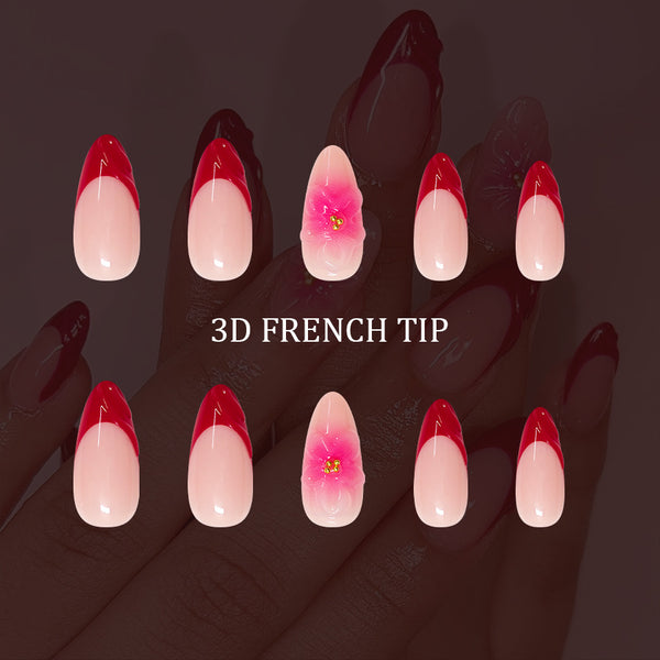 12 Sizes-24 Pcs Press On Nails C1326
