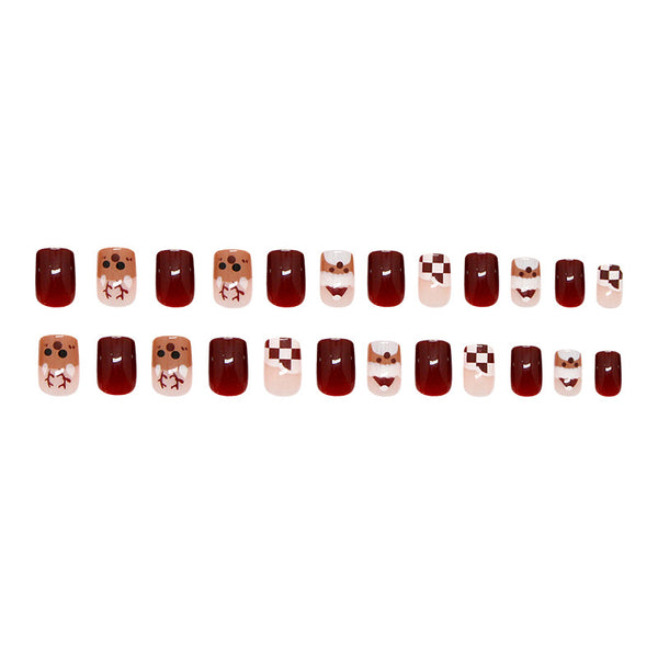 12 Sizes-24 Pcs Press On Nails R924