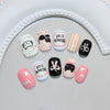 12 Sizes-24 Pcs Press On Nails K034
