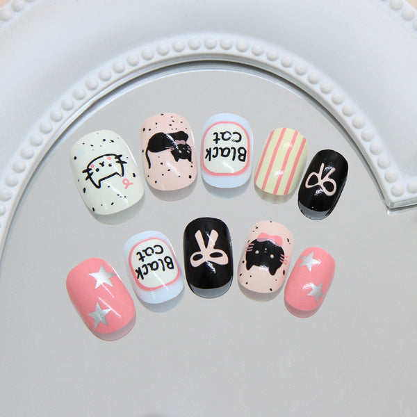 12 Sizes-24 Pcs Press On Nails K034
