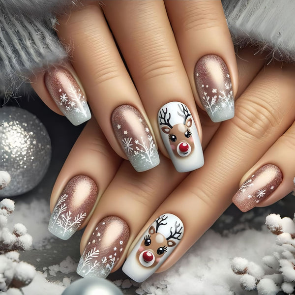 12 Sizes-24 Pcs Press On Nails Y1217