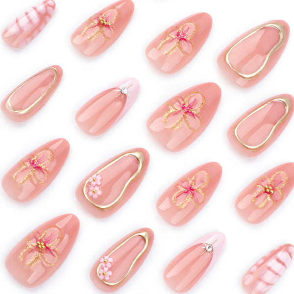12 Sizes-24 Pcs Press On Nails JP3514