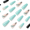 12 Sizes-24 Pcs Press On Nails JP2013
