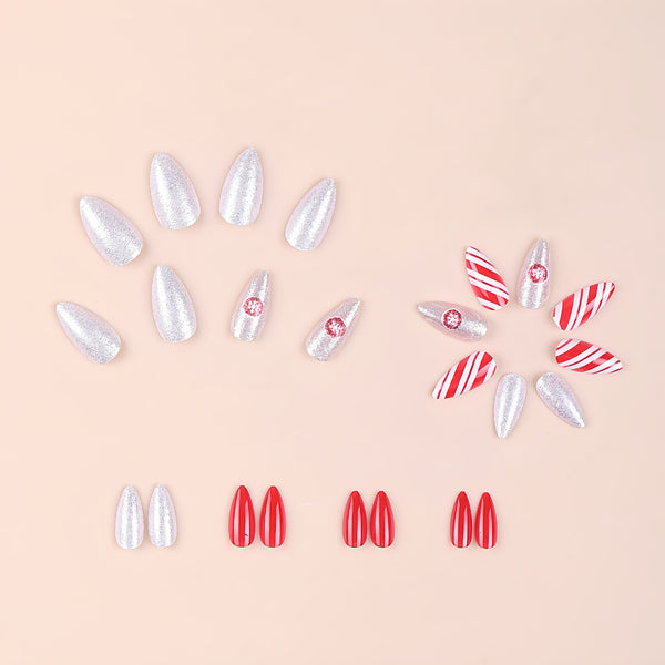12 Sizes-24 Pcs Press On Nails Y277