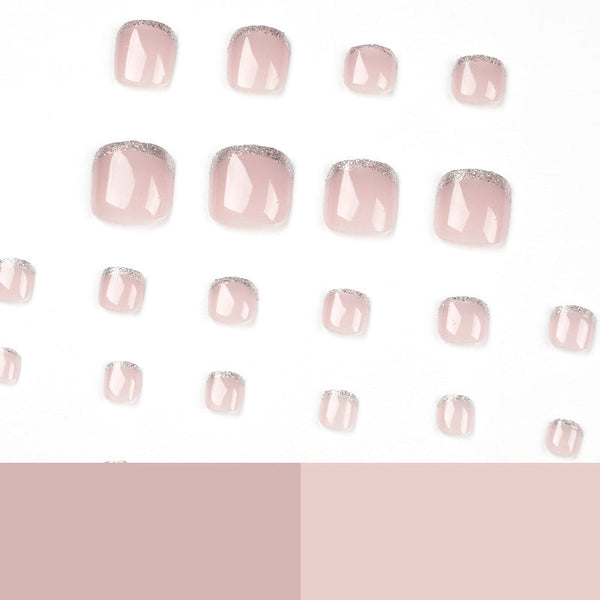 French Glossy Pink Press on Nails