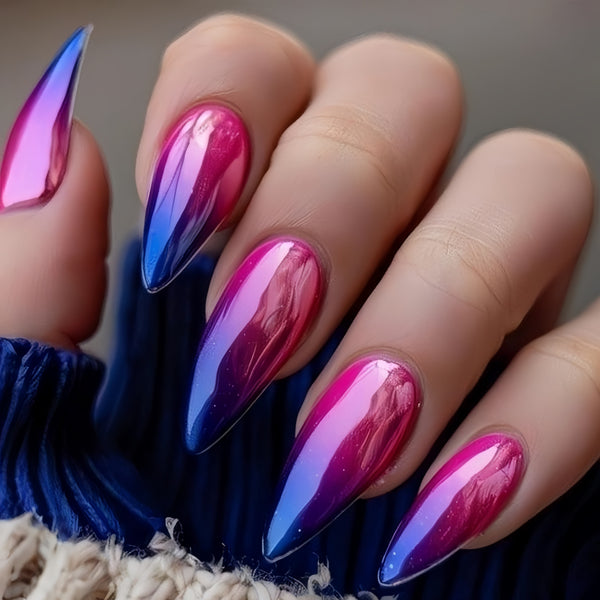 12 Sizes-24 Pcs Press On Nails Y1518