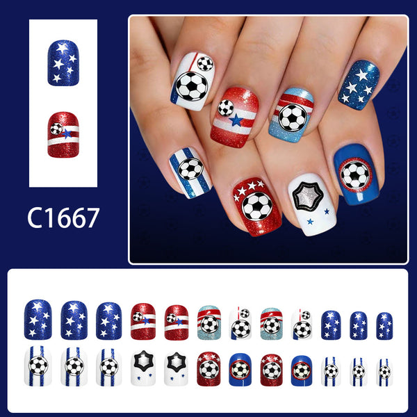 12 Sizes-24 Pcs Press On Nails C1667