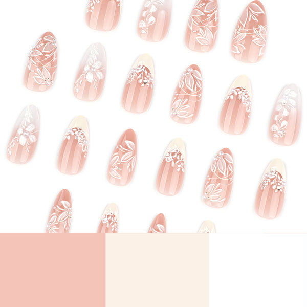12 Sizes-24 Pcs Press On Nails JP4109