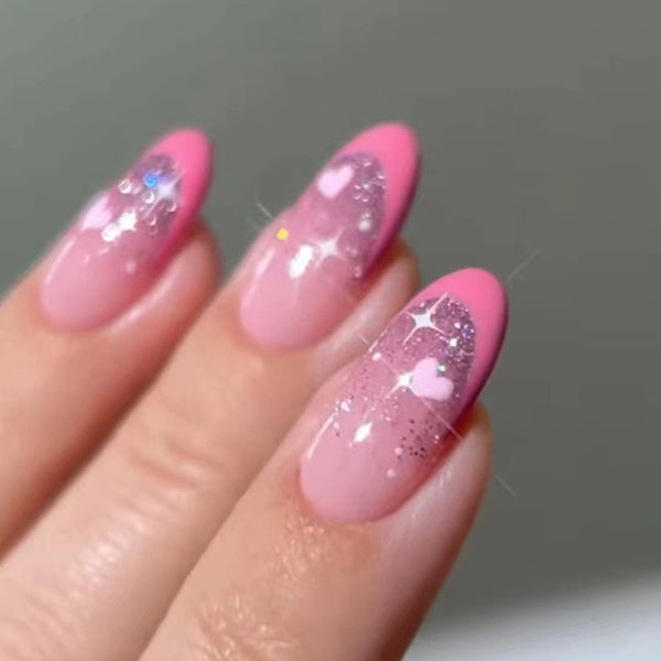 12 Sizes-24 Pcs Press On Nails W1513