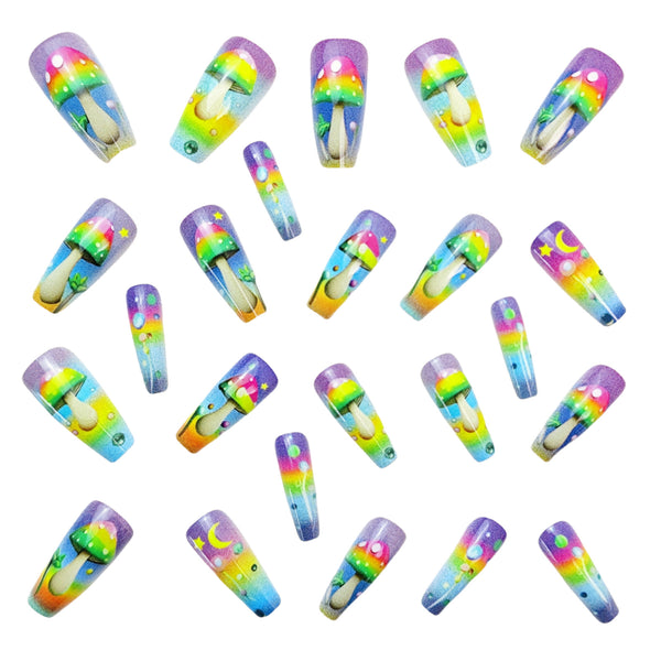 12 Sizes-24 Pcs Press On Nails Y739