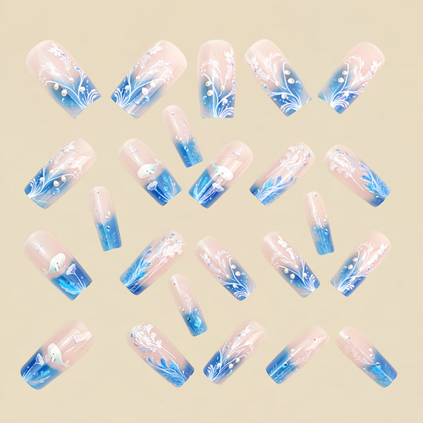 12 Sizes-24 Pcs Press On Nails Y1073