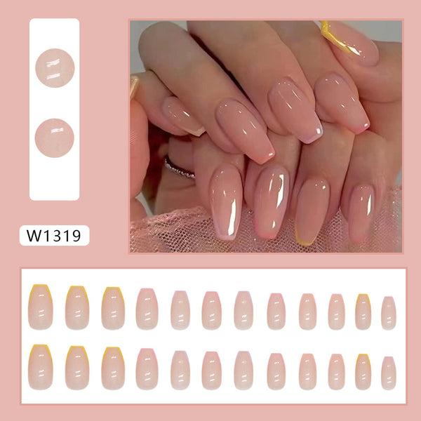 12 Sizes-24 Pcs Press On Nails W1319