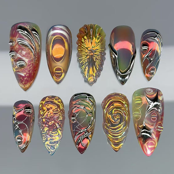 30 Pcs Press On Nails W2122