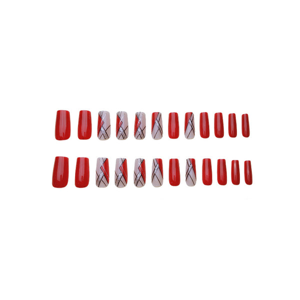 12 Sizes-24 Pcs Press On Nails Y240