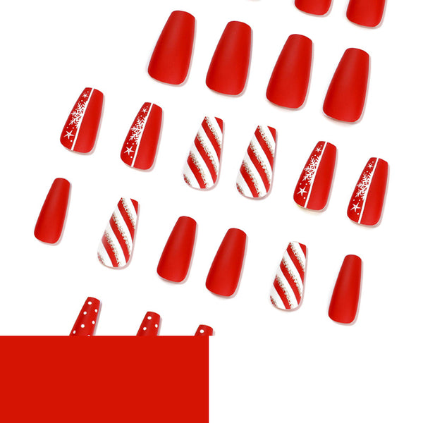12 Sizes-24 Pcs Press On Nails JP1889