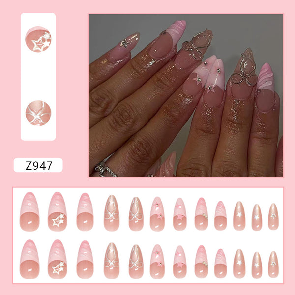 12 Sizes-24 Pcs Press On Nails Z947