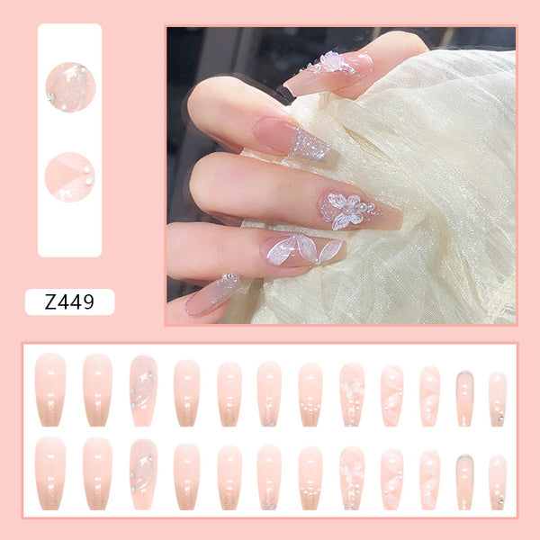 12 Sizes-24 Pcs Press On Nails Z449