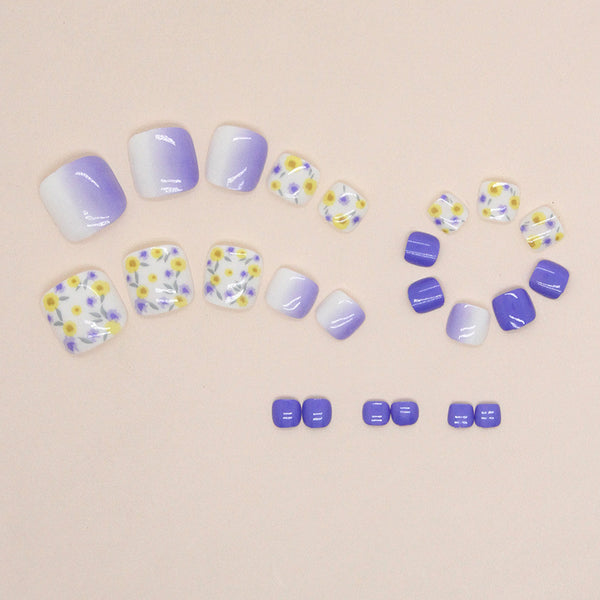 12 Sizes-24 Pcs Press On Nails F114
