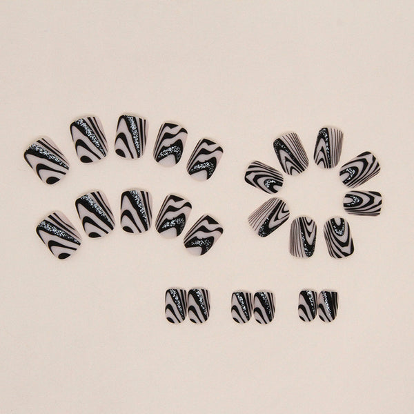 12 Sizes-24 Pcs Press On Nails W1053