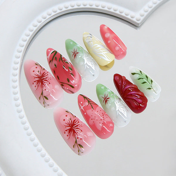 12 Sizes-24 Pcs Press On Nails W2015