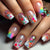 12 Sizes-24 Pcs Press On Nails W1833