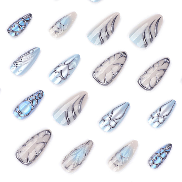 12 Sizes-24 Pcs Press On Nails JP4199