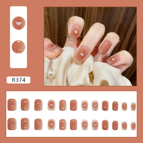 12 Sizes-24 Pcs Press On Nails R361