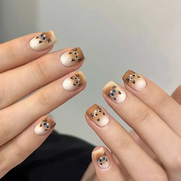 12 Sizes-24 Pcs Press On Nails R908