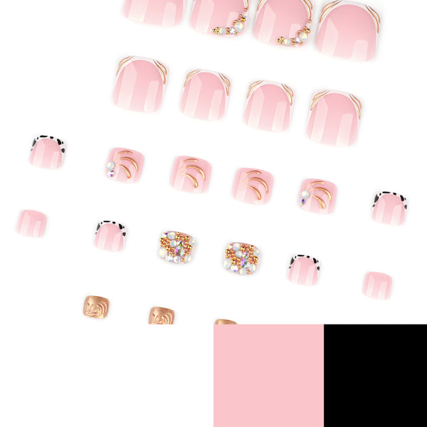 12 Sizes-24 Pcs Press On Nails JP4252