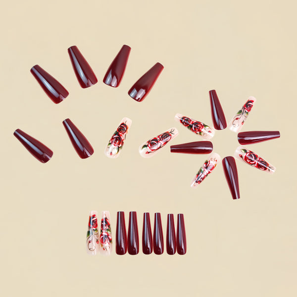 12 Sizes-24 Pcs Press On Nails Y1715